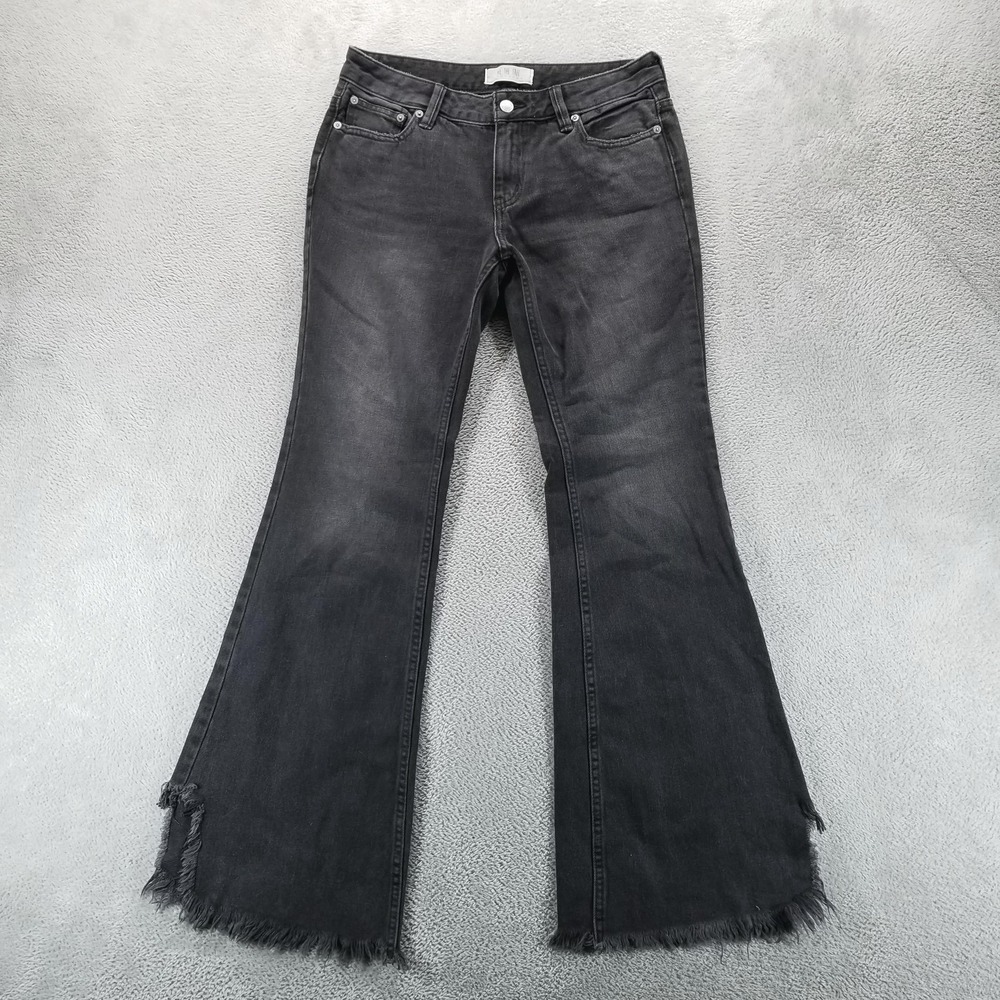 We The Free Jeans Womens 28 Gray‎ Ash Flare Wide Leg Bell Bottoms Boho